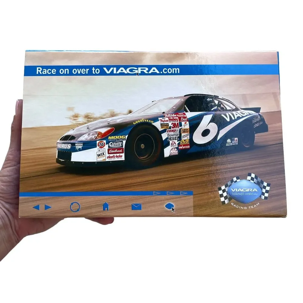 Viagara Nascar Race Car Computer Mouse #6 Mark Martin RARE Drug Rep Promo NEW